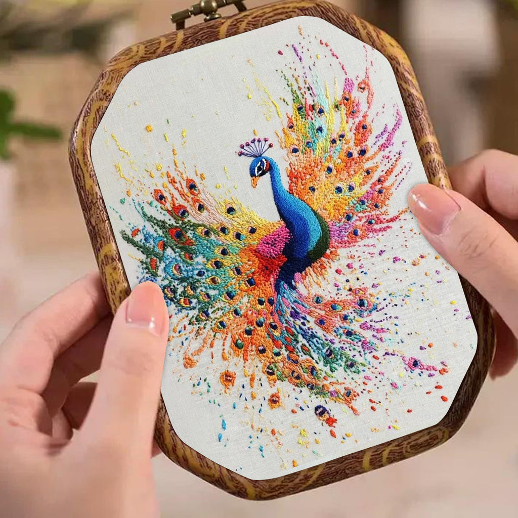 Rubbyoo Embroidery Kit-  Colorful Wings Peacock - image 4