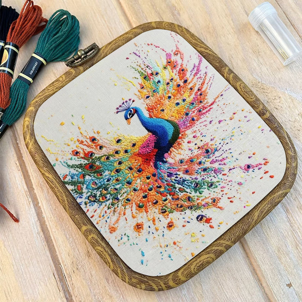 Rubbyoo Embroidery Kit-  Colorful Wings Peacock - image 9