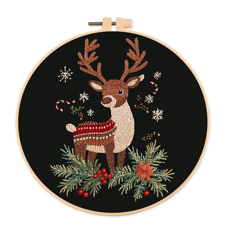 Rubbyoo Embroidery Kit - Winter White-Tailed Fawn - 20*20cm - image 0