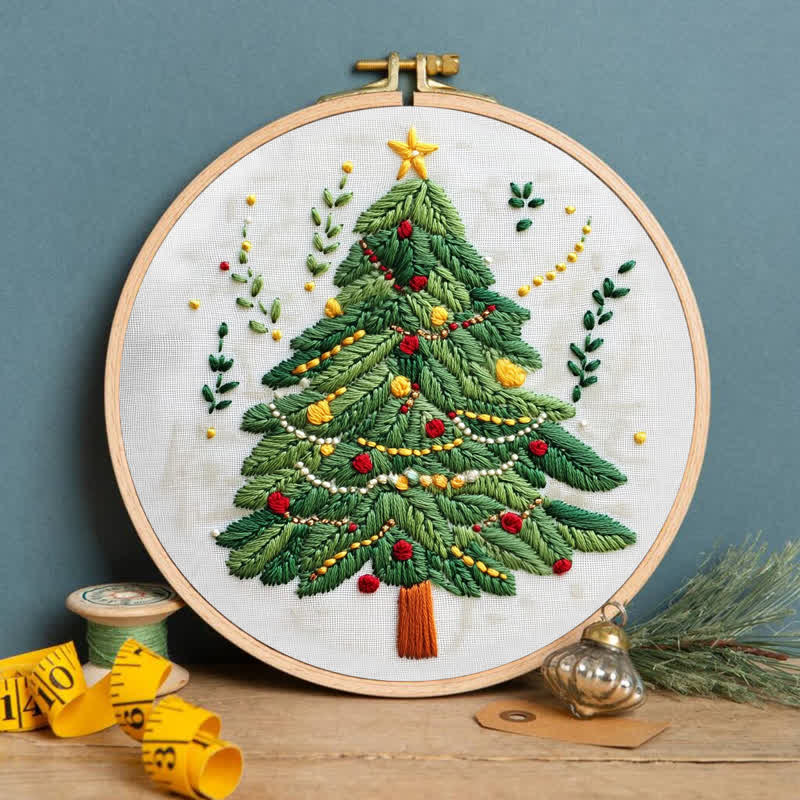 Rubbyoo Embroidery Kit - Cute Christmas Tree - image 1