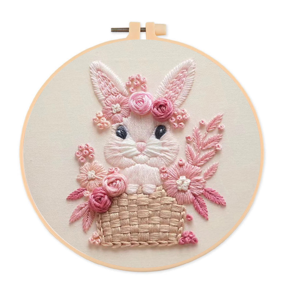 Rubbyoo Embroidery Kit -  Pink Rabbit - image 1