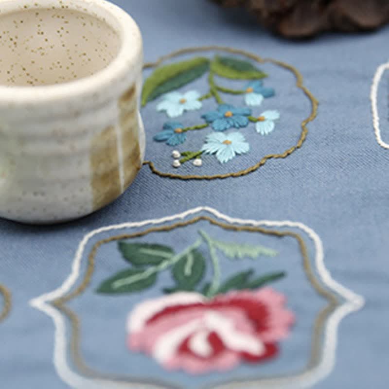 Cotton Linen Fabric Cloth | DIY Cloth Art Manual Cloth | hand Embroidery Cloth - image 4