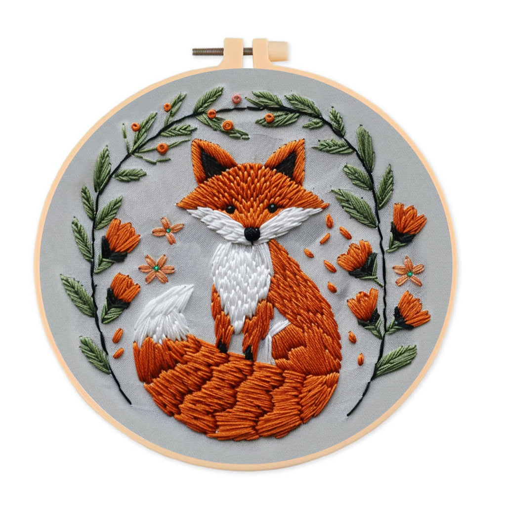Rubbyoo Embroidery Kit - Big Tail Fox - image 0