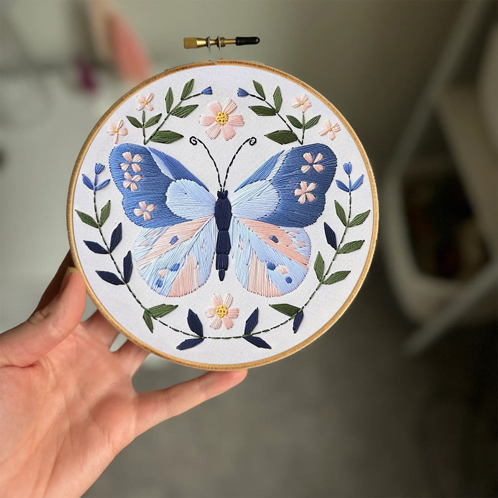 Rubbyoo Embroidery Kit -Light Blue Butterfly - image 1