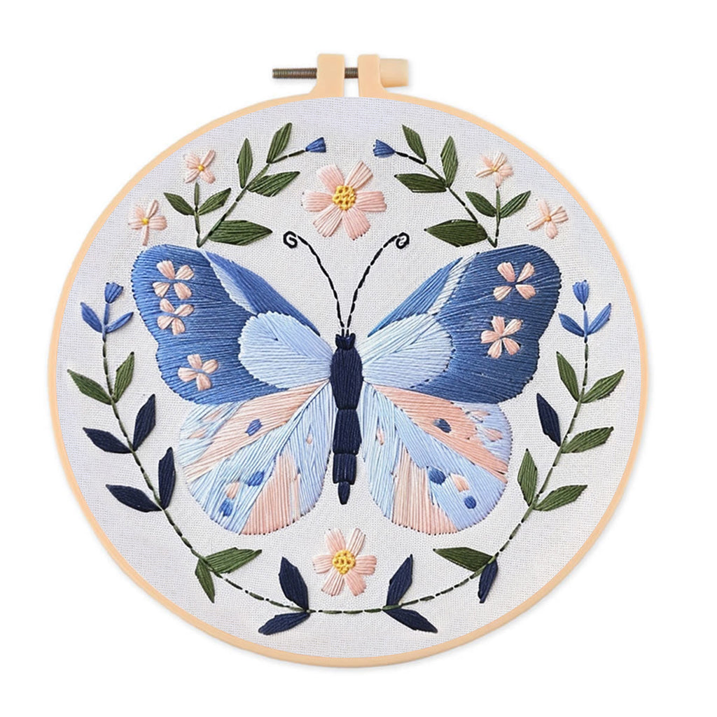 Rubbyoo Embroidery Kit -Light Blue Butterfly - image 0