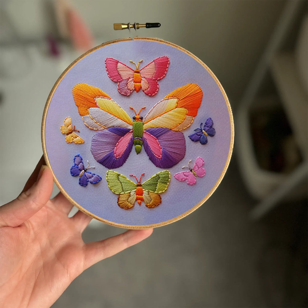 Rubbyoo Embroidery Kit -  Colorful Butterfly - image 1
