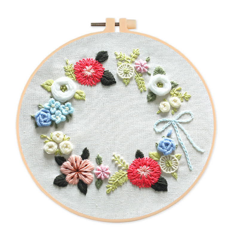 Rubbyoo Embroidery Kit - Retro Floral - image 1