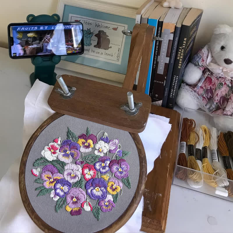 Rubbyoo Embroidery Kit - Pansies - image 4