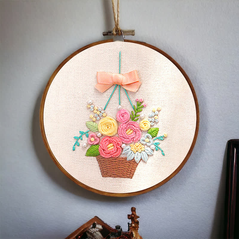 Rubbyoo Embroidery Kit - Basket Of Peonies - image 10