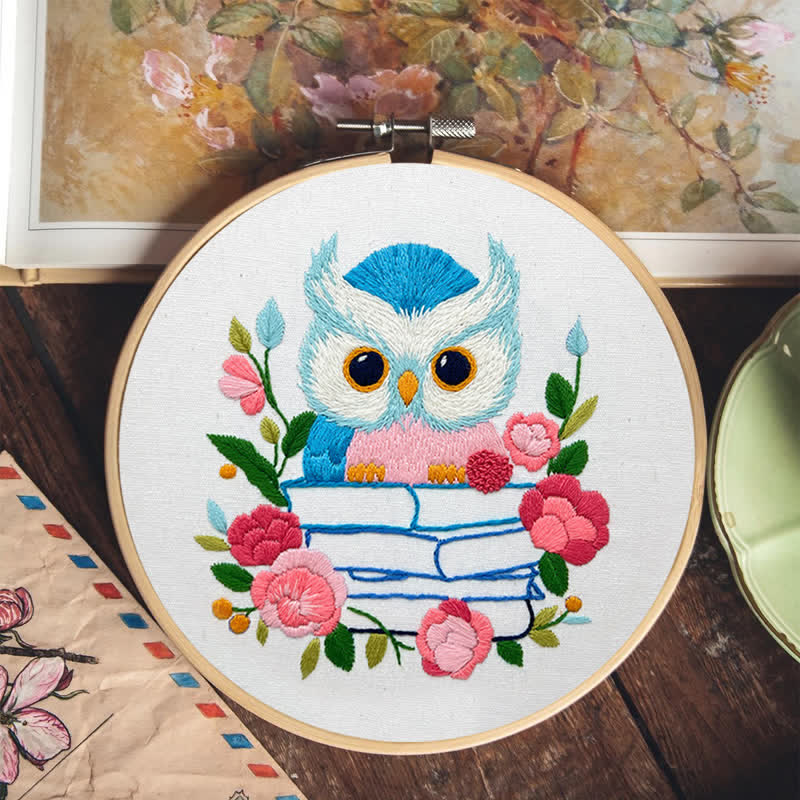 Rubbyoo Embroidery Kit - Owl Loves Reading - image 16