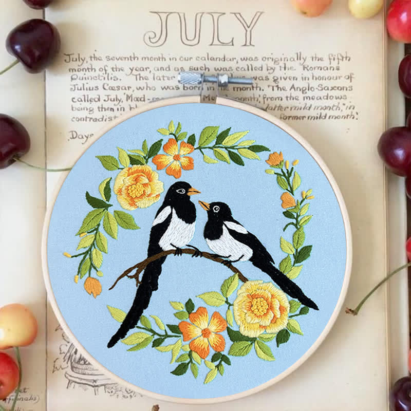 Rubbyoo Embroidery Kit - Love Birds And Flowers - image 6