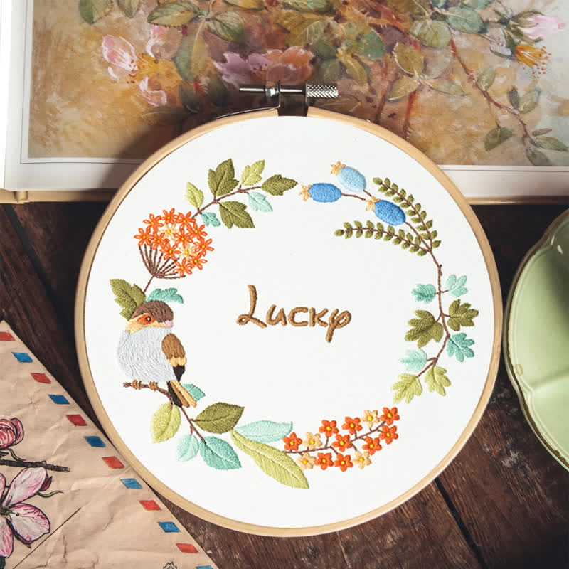 Rubbyoo Embroidery Kit - Lucky Wreath - image 13