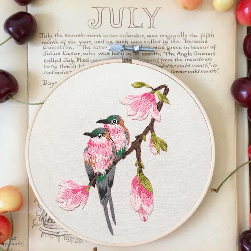 Rubbyoo Embroidery Kit - Birds On Branch - image 5