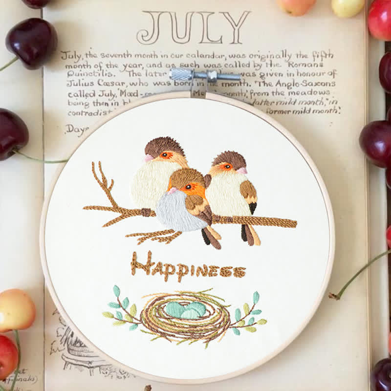 Rubbyoo Embroidery Kit - Happy Bird Family - image 5