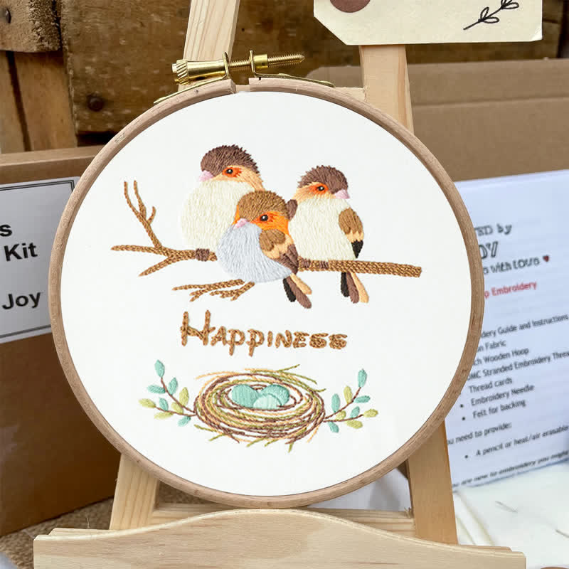 Rubbyoo Embroidery Kit - Happy Bird Family - image 12