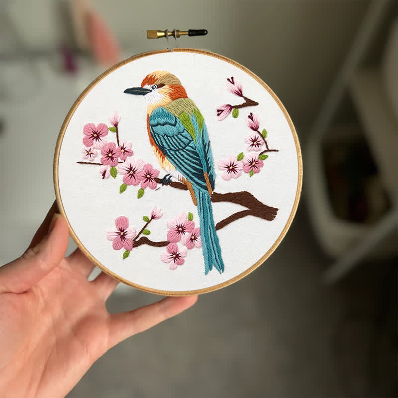 Rubbyoo Embroidery Kit - Birds On Plum Blossom Branch - image 4