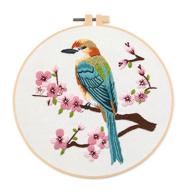 Rubbyoo Embroidery Kit - Birds On Plum Blossom Branch - image 1