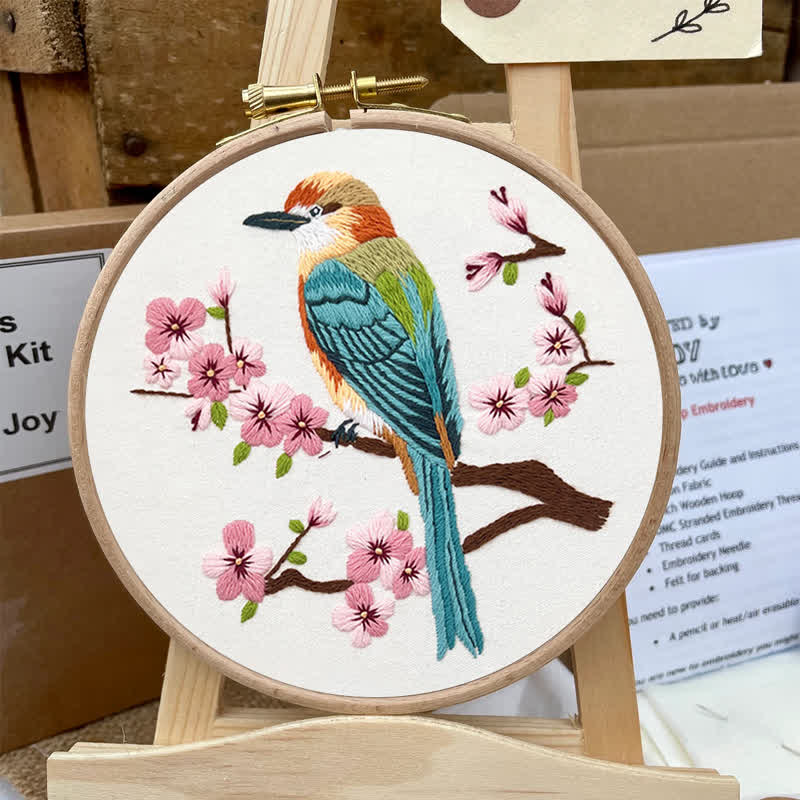 Rubbyoo Embroidery Kit - Birds On Plum Blossom Branch - image 8