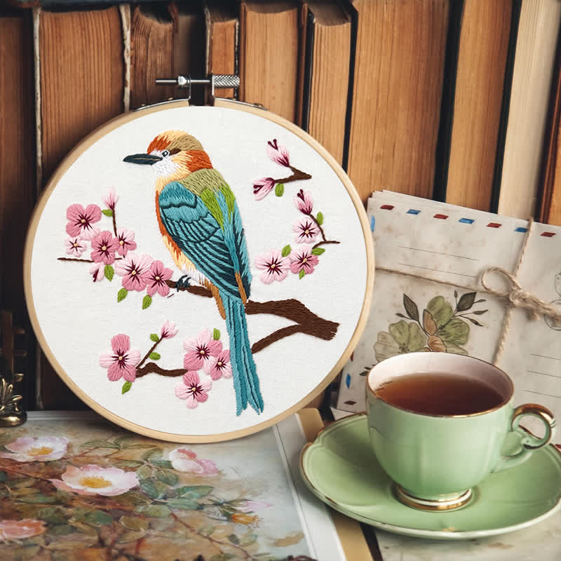 Rubbyoo Embroidery Kit - Birds On Plum Blossom Branch - image 14