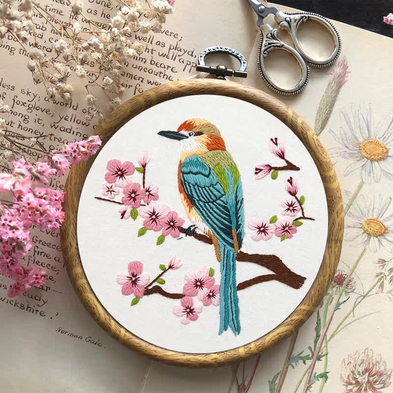 Rubbyoo Embroidery Kit - Birds On Plum Blossom Branch - image 18