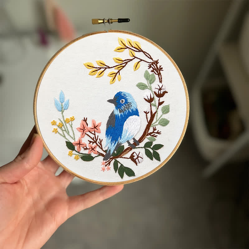 Rubbyoo Embroidery Kit - Spring Blue Birds - image 2