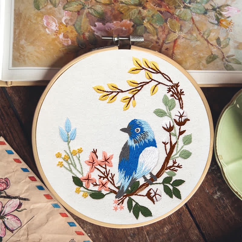 Rubbyoo Embroidery Kit - Spring Blue Birds - image 8