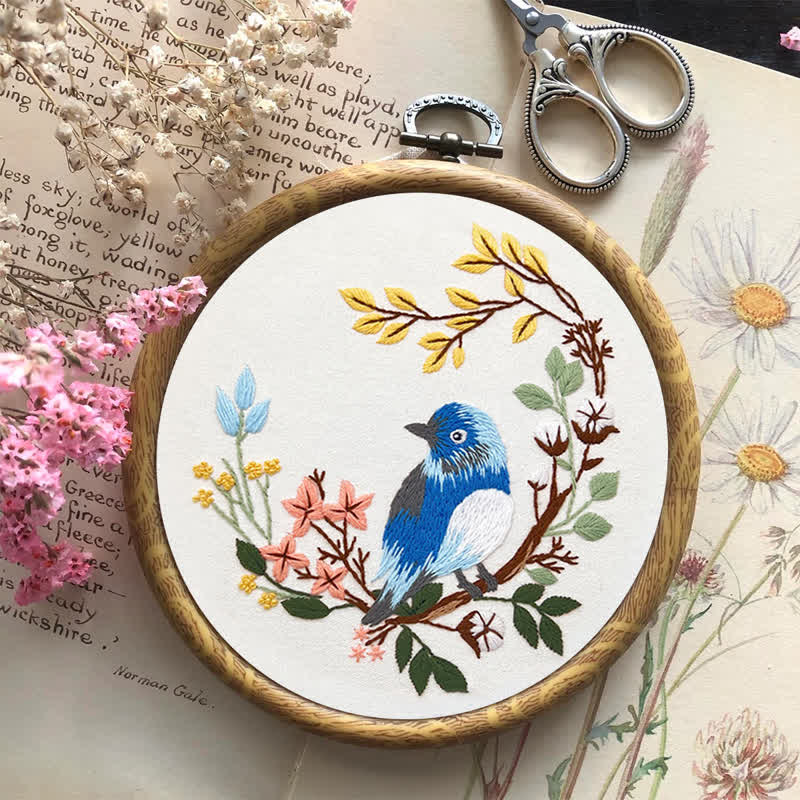 Rubbyoo Embroidery Kit - Spring Blue Birds - image 9