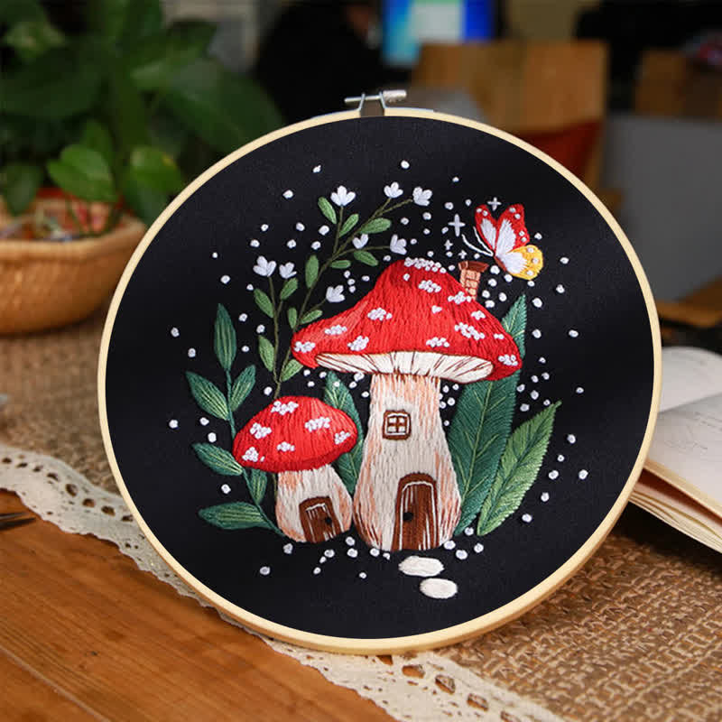 Rubbyoo Embroidery Kit - "Magic mushrooms" - image 3