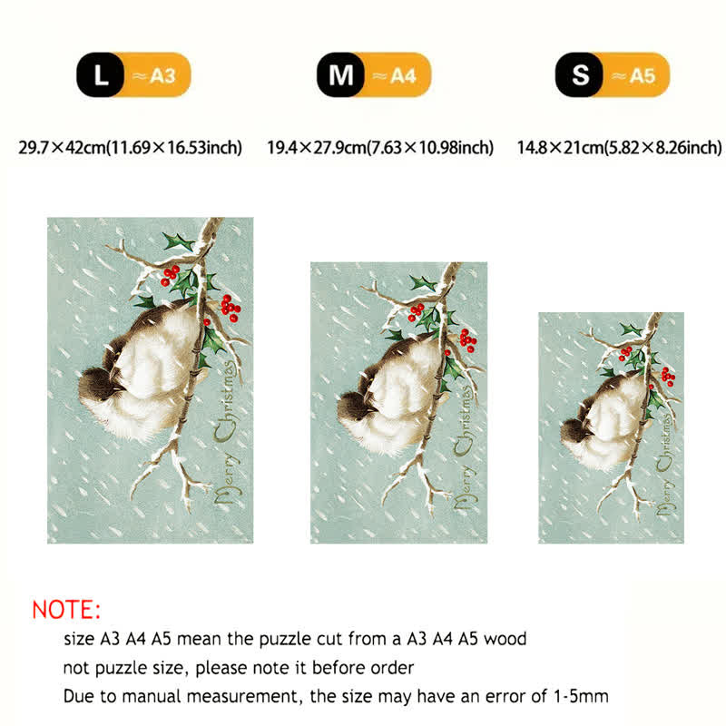Rubbyoo Merry Christmas Birds - Wooden Jigsaw Puzzle - image 9