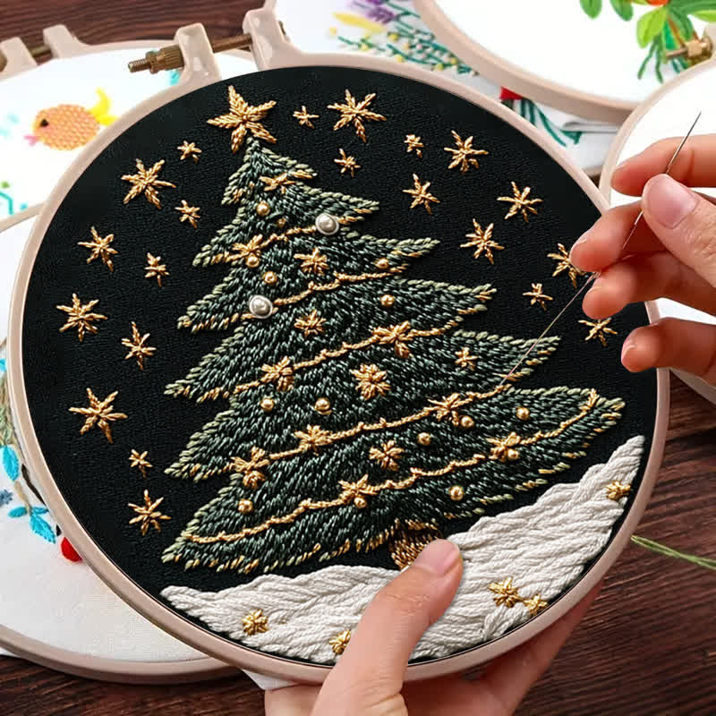 Rubbyoo Embroidery Kit - Christmas tree3 - image 15