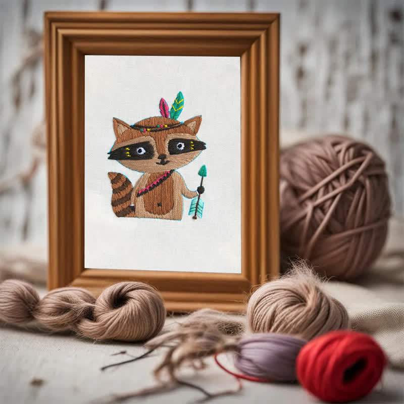 Rubbyoo Embroidery Kit - Raccoon Cub - image 7