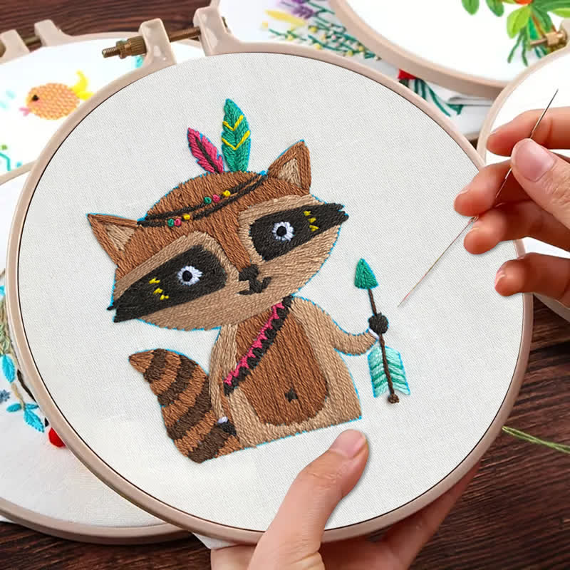 Rubbyoo Embroidery Kit - Raccoon Cub - image 19