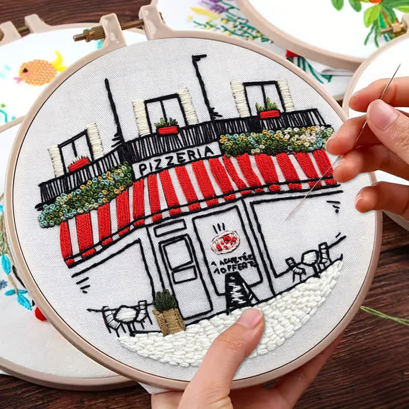 Rubbyoo Embroidery Kit - DIY Pizza Store - image 19