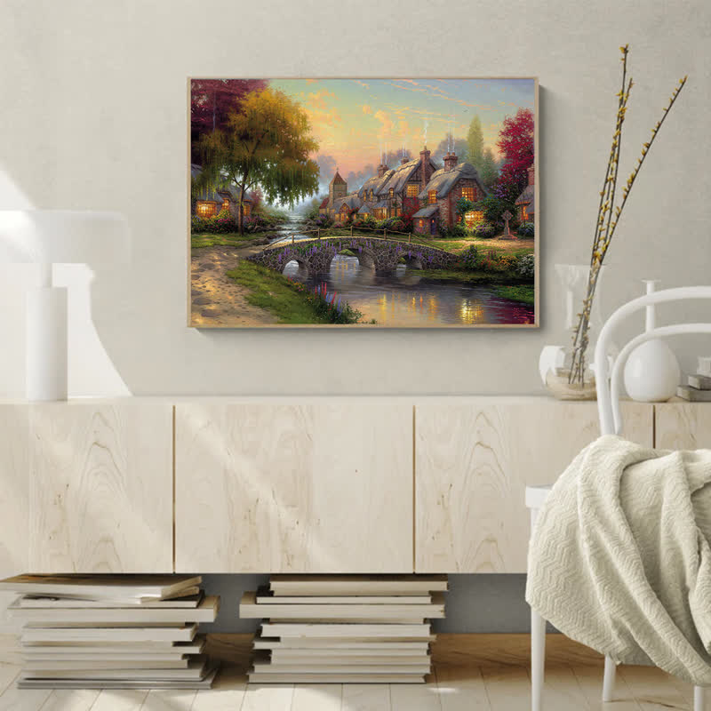 Rubbyoo Cobblestone Bridge Thomas - Wooden Jigsaw Puzzle - image 8