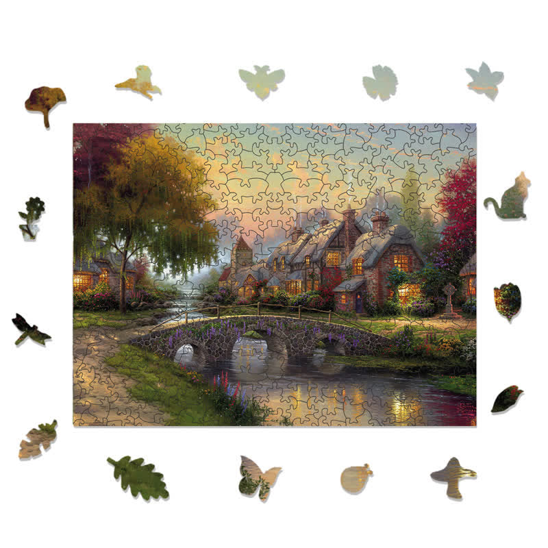 Rubbyoo Cobblestone Bridge Thomas - Wooden Jigsaw Puzzle - image 2