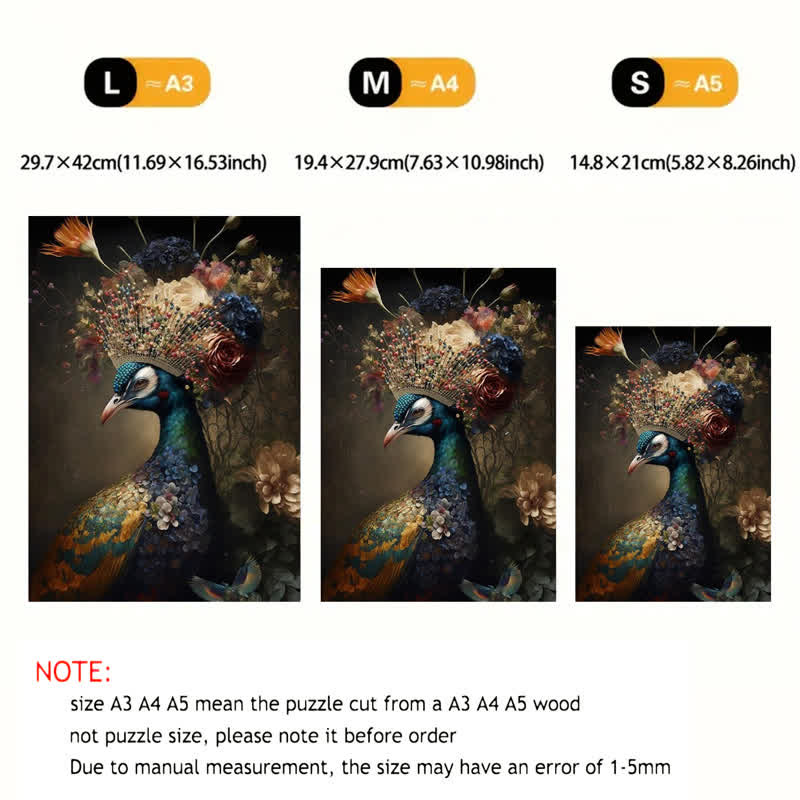 Persian Peacock - Wooden Jigsaw Puzzle - image 3