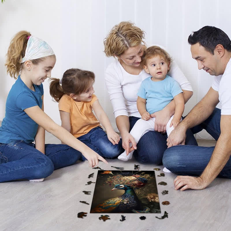 Persian Peacock - Wooden Jigsaw Puzzle - image 4