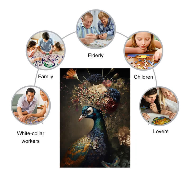 Persian Peacock - Wooden Jigsaw Puzzle - image 6