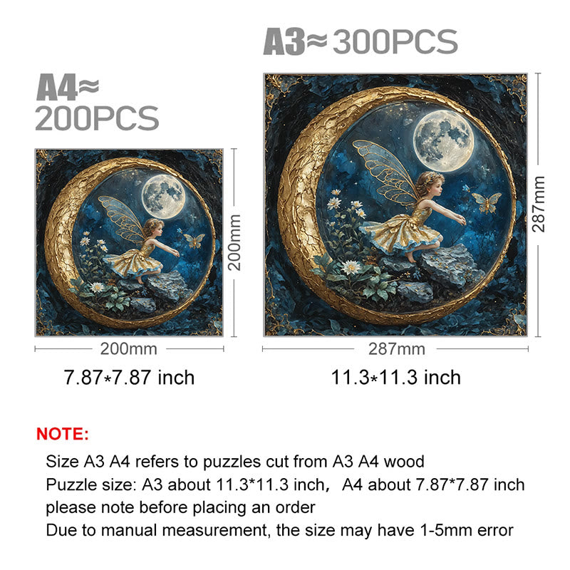 Golden Half Moon - Wooden Jigsaw Puzzle - image 3