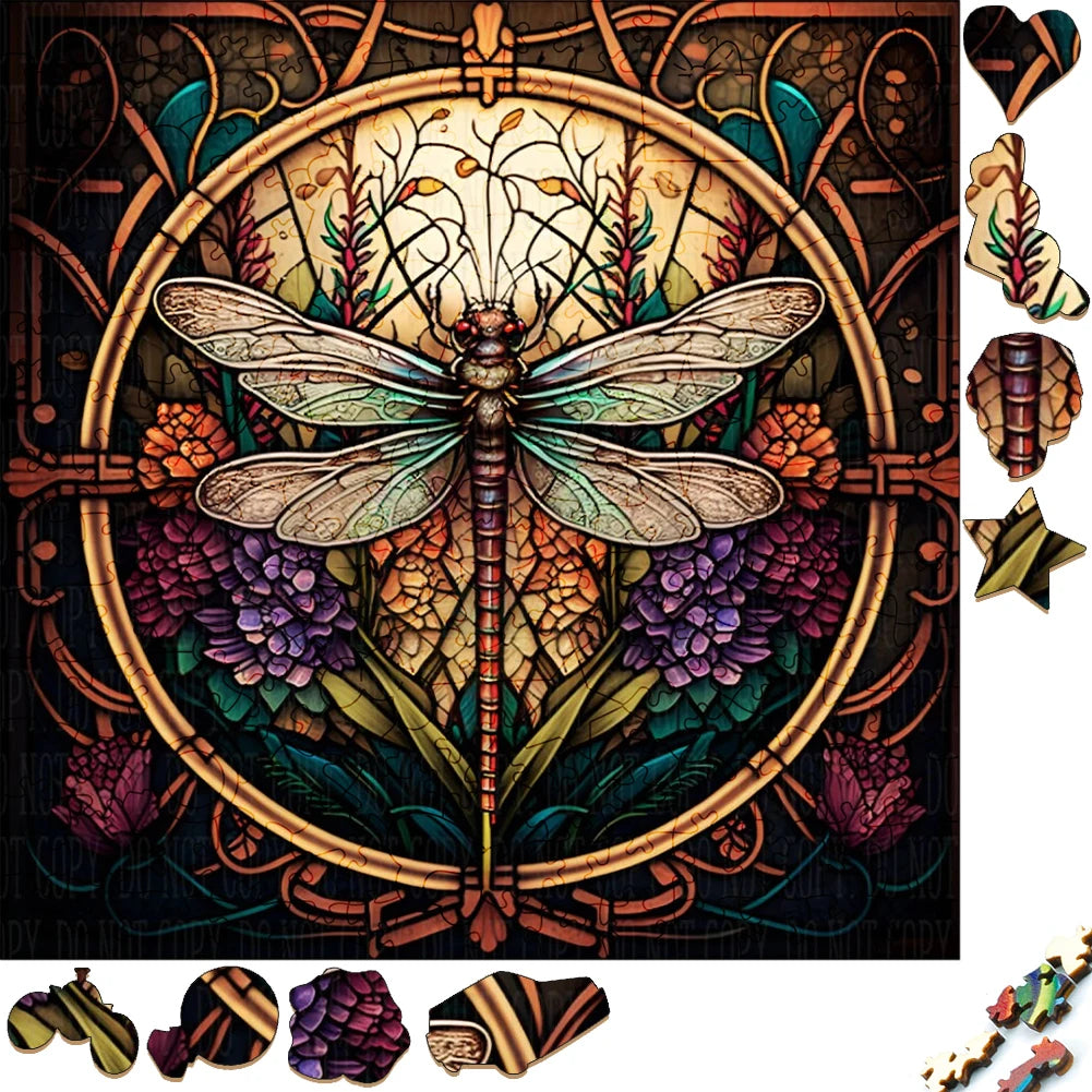 Dragonfly sign - Wooden Jigsaw Puzzle - image 2