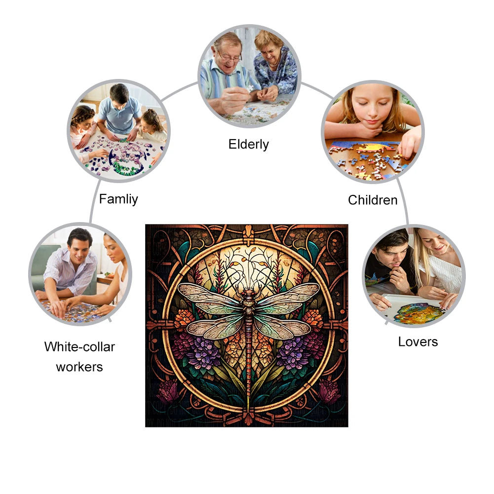 Dragonfly sign - Wooden Jigsaw Puzzle - image 4