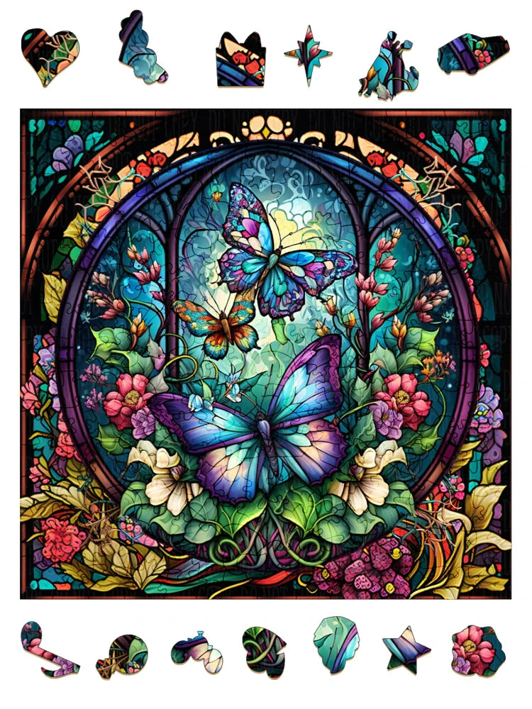 Butterfly Sign -Wooden Jigsaw Puzzle - image 2