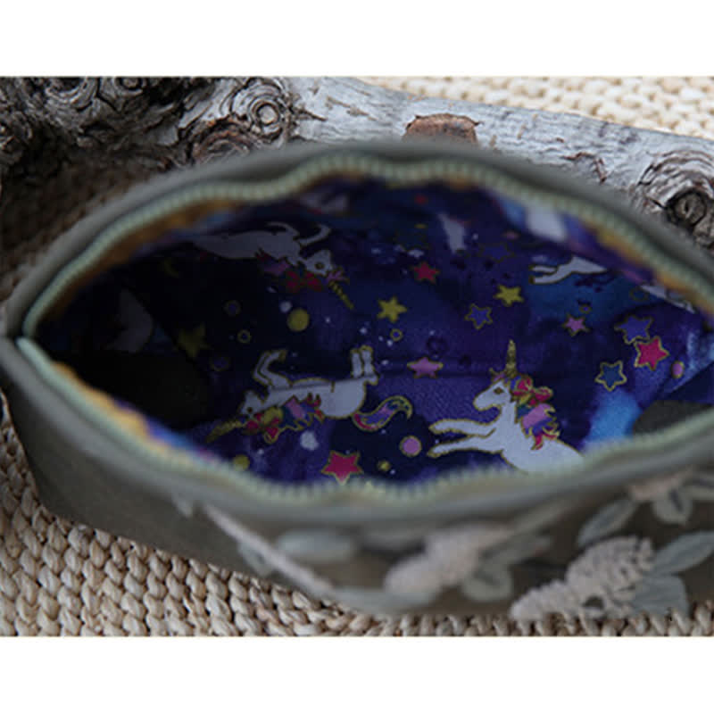 Hand embroidery Cosmetic Bag Kit| Coin Purse Needlework DIY Kit - image 2