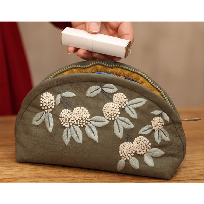 Hand embroidery Cosmetic Bag Kit| Coin Purse Needlework DIY Kit - image 3