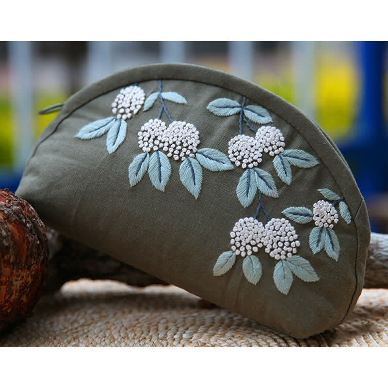 Hand embroidery Cosmetic Bag Kit| Coin Purse Needlework DIY Kit - image 5