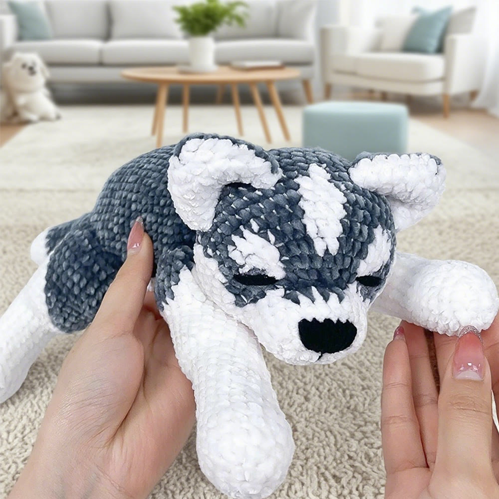Diy Handmade Husky Crochet Kit - Easy Puppy Handicraft | Animal Gifts For Friends - image 1