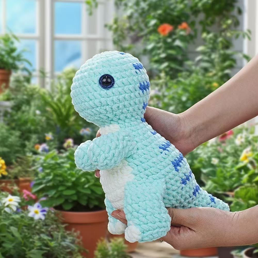 Diy Handmade Dinosaur Series Crochet Kit - Colourful Crochet Doll | Unique Gifts For Kids - C - image 6