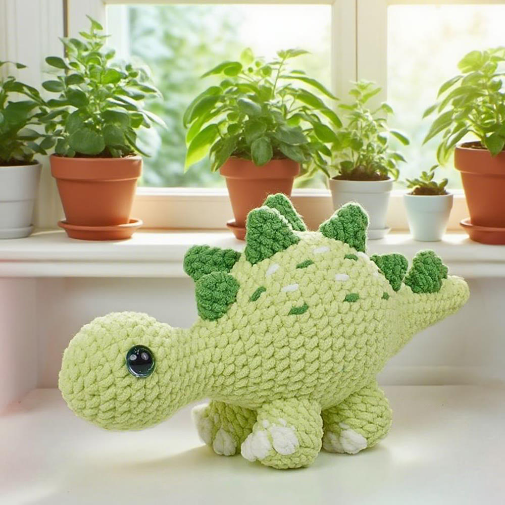 Diy Handmade Dinosaur Series Crochet Kit - Colourful Crochet Doll | Unique Gifts For Kids - B - image 4