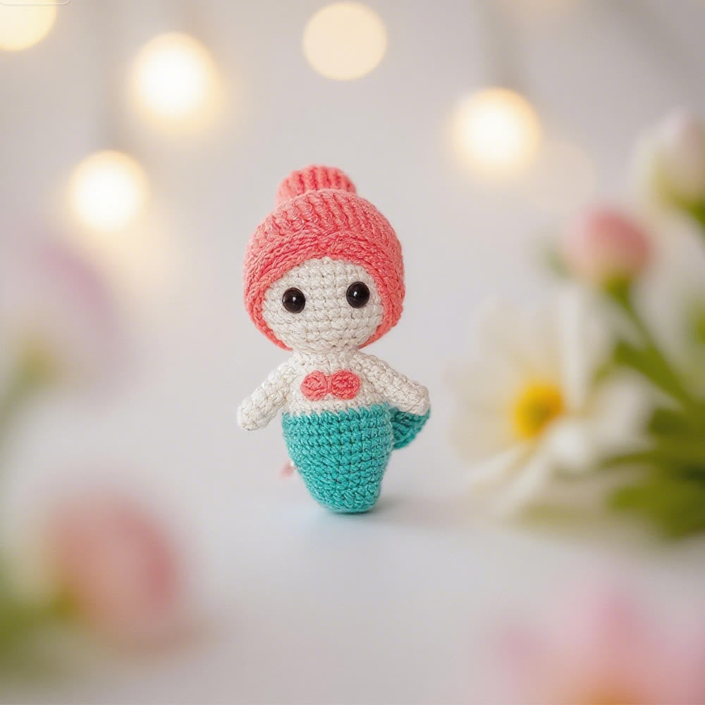 Diy Handmade Mermaid Crochet  Kit - Nice Gifts For Her | Perfect For Bag Pendant - image 1