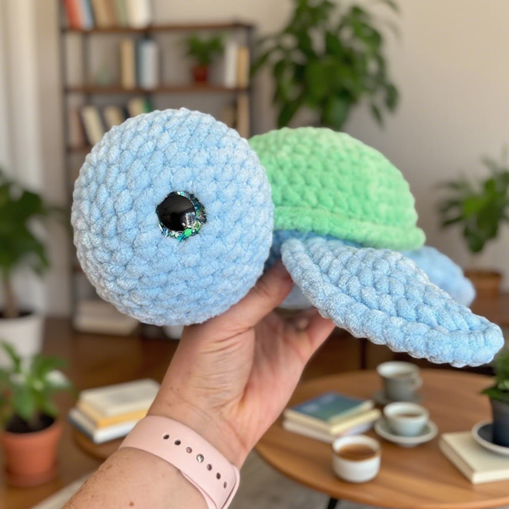 Diy Handmade Turtle Crochet Kit - Easy Crochet Toy |  Handmade Plush Doll Gifts - Green - image 2